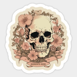 Flower skeleton momento mori Sticker